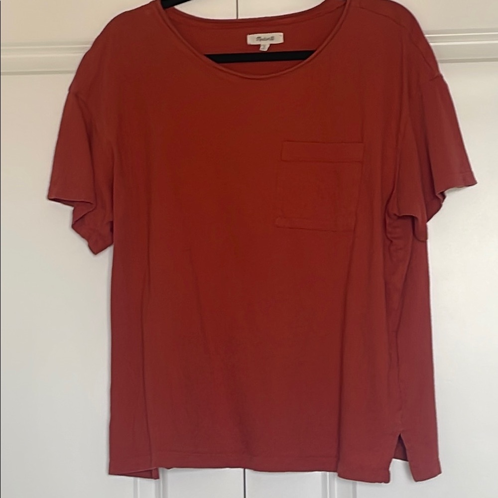 Madewell Red Relaxed Boxy Tee